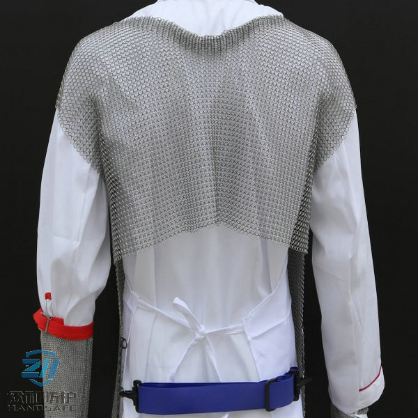 Stainless Steel Chainmail Mesh Apron-Knife Proof Butcher Apron with Adjustable Shoulder Strap