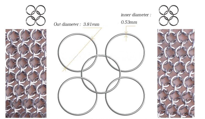 Welded Ring Mesh made from stainless steel wire 304 L