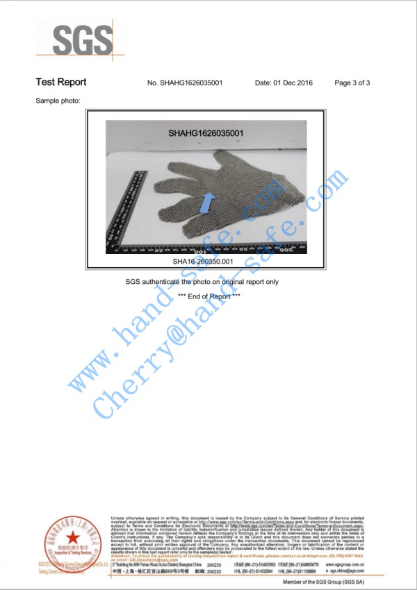 Celebrate our ring mesh cut resistant glove have obtained the FDA certificate