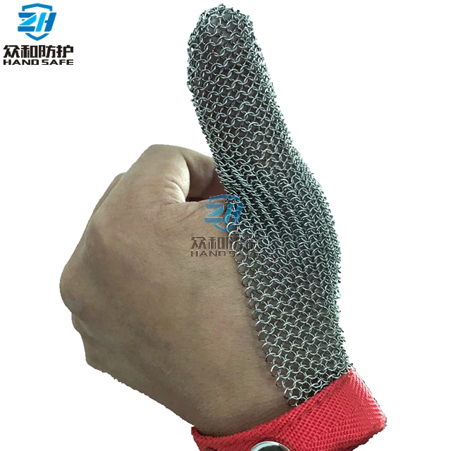 One Finger Stainless Steel Metal Mesh Glove 