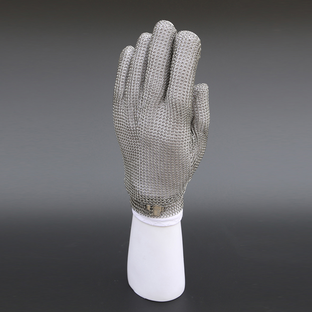 5201-Five Finger Wrist Ring Mesh Glove With Hook Strap