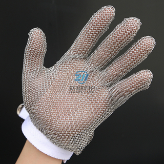 Stainless Steel Cut Resistant Level 5 Chainmail Glove 