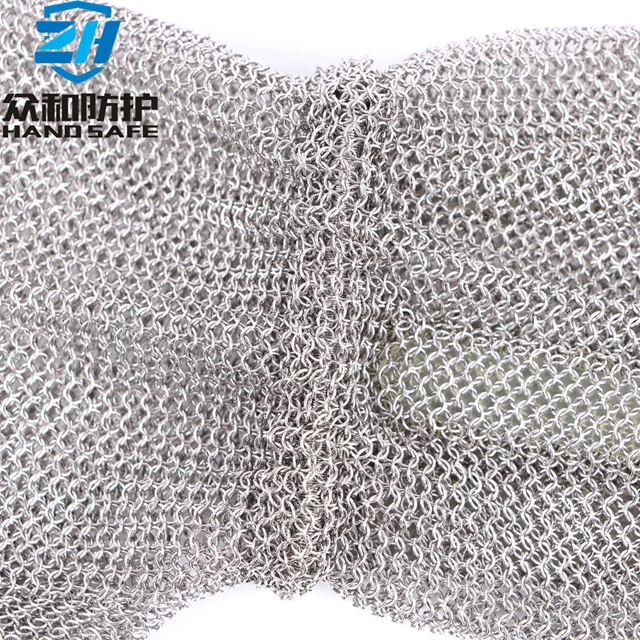 long sleeve steel glove with spring strap