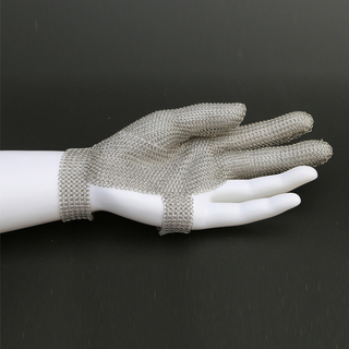 3201-Three Finger Wrist Ring Mesh Glove With Hook Strap